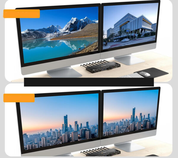 Przełącznik KVM Dual DP (KC-KVM202DPU) switch komputerowy z podwójnym wyświetlaczem - obrazek 2