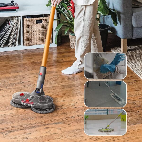 UŻYWANE Mop do Dyson V12 elektryczny Jajadeal Slim z 12 padami i zbiornikiem na wodę - obrazek 6