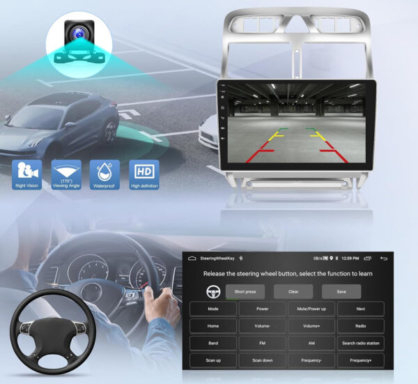 NHOPEEW Radio Samochodowe 2+64G Android do Peugeot 307 z GPS i WiFi - obrazek 5
