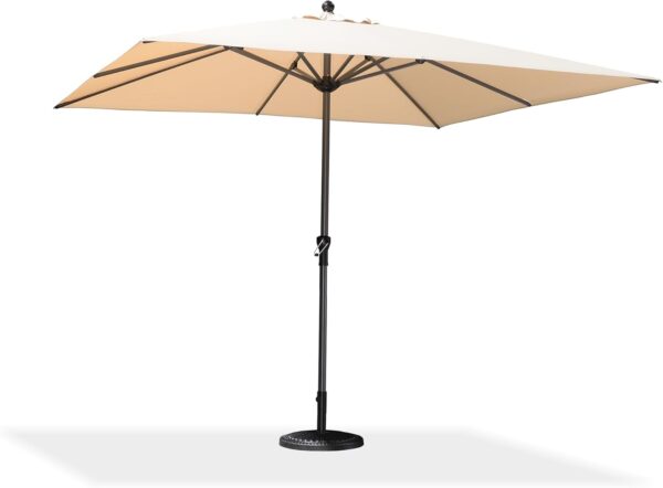 UŻYWANA PURPLE LEAF parasol aluminiowy 200x300 cm, z korbką, UV, beżowy
