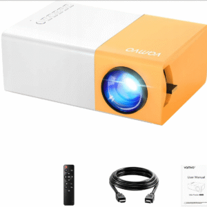 Mini projektor Vamvo VF200 Pro Full HD 1080p z smartfonem/tabletem/laptopem