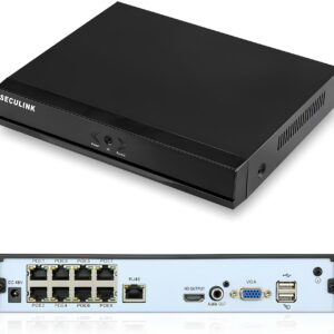 Sieciowy rejestrator wideo SECULINK NVR1108PK-P8 8-kanałowy, 1080p/3MP-8MP