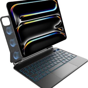 Etui nimin do iPada Pro 11" M4 2024 z podświetleniem AZERTY, czarne