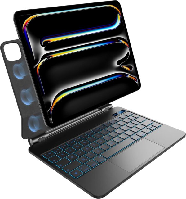 Etui nimin do iPada Pro 11" M4 2024 z podświetleniem AZERTY, czarne