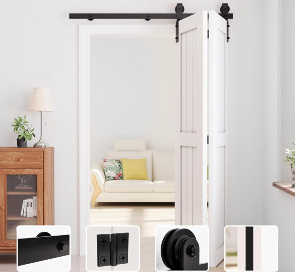 Zestaw do składanych drzwi przesuwnych, podwójnych WINSOON 3.3FT 100 CM - obrazek 4