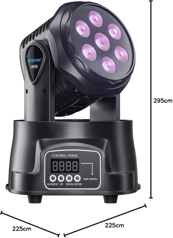 Używana Lampa dyskotekowa LM70S 7x8 W efektowne oświetlenie LED BETOPPER do scen klubów i wydarzeń z dynamicznymi kolorami - obrazek 7