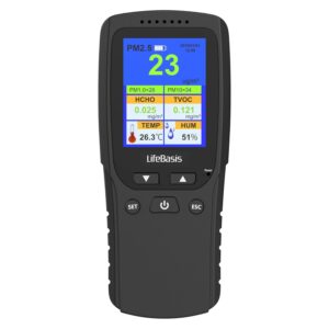 Cyfrowy detektor LifeBasis HCHO PM2.5 PM1.0 przenośny miernik jakości powietrza LCD