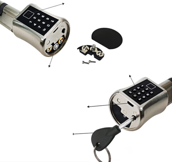 Zamek drzwiowy Fingerprint Eseesmart YL-71 35/35, kod, klucz, odcisk palca Powystawowy - obrazek 7