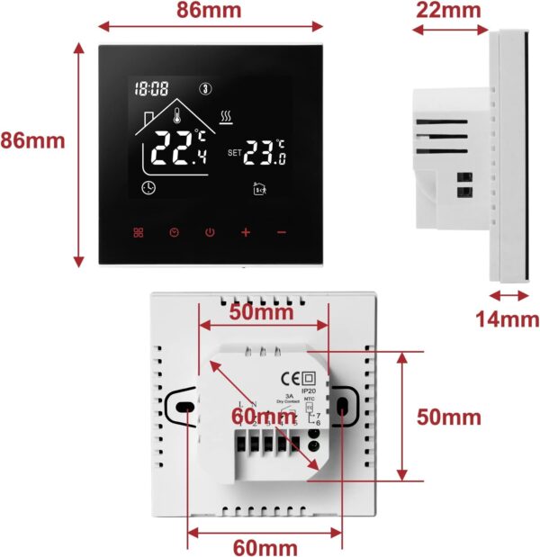 Beok Termostat Smart WLAN, termostaty do ogrzewania kotła - obrazek 6