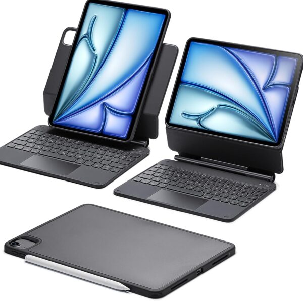 Etui z klawiaturą ESR 6B014A, QWERTZ, do iPad Air 11 cali M2 2024, antracyt
