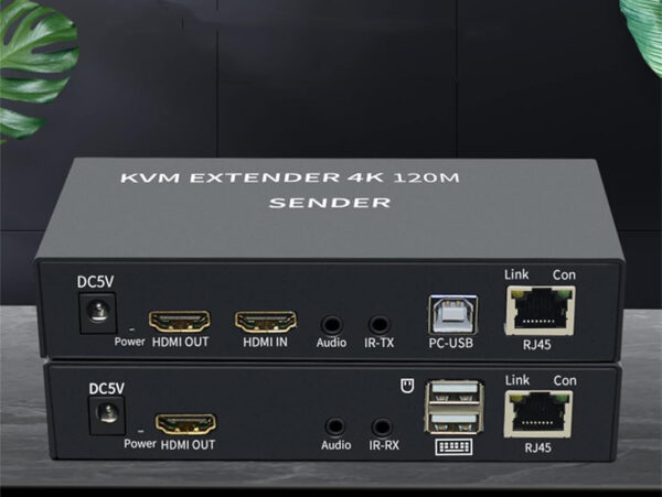 Przedłużacz KVM XYKJOBC EXTENDER 4K 120M zestaw HDMI USB do zdalnego sterowania komputerem - obrazek 6