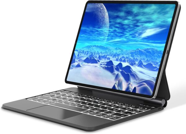 Klawiatura FOGARI do iPada Pro 12.9, z gładzikiem, z podświetleniem, czarny