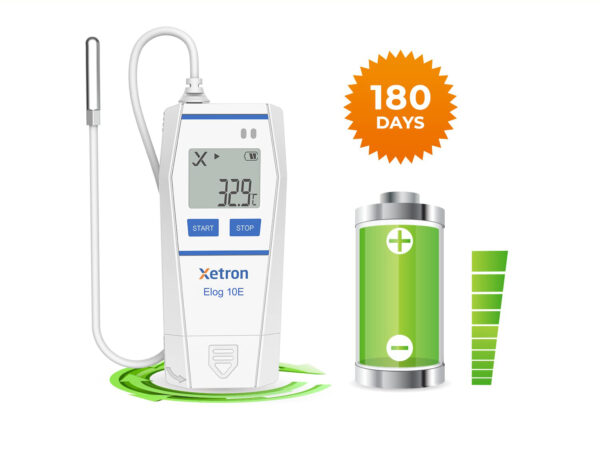 Xetron Elog10E Rejestrator temperatury czujnik zewnętrzny -30C do 70C 4 szt - obrazek 2