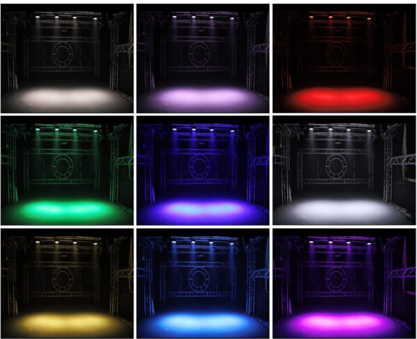 Zestaw 2 reflektorów LED HOLDLAMP RGBW 14x10W z pilotem DMX impreza scena - obrazek 7