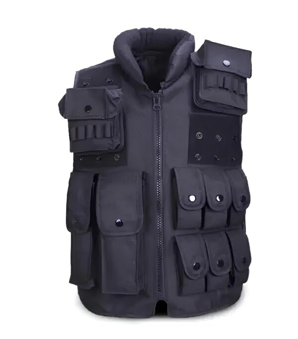 Kamizelka taktyczna, wojskowa czarna policja SWAT kamizelka ochronna militarna