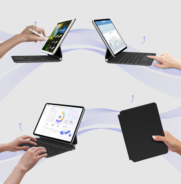 Etui klawiatura Nuflaz X7 iPad 10./11" QWERTZ DE z touchpadem - obrazek 5