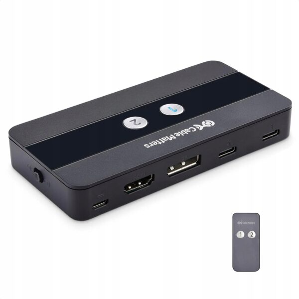 Kontroler KVM Cable Matters 201085-BLK HDMI, 4xUSB 3.0, 4K 60Hz, 8K 30Hz