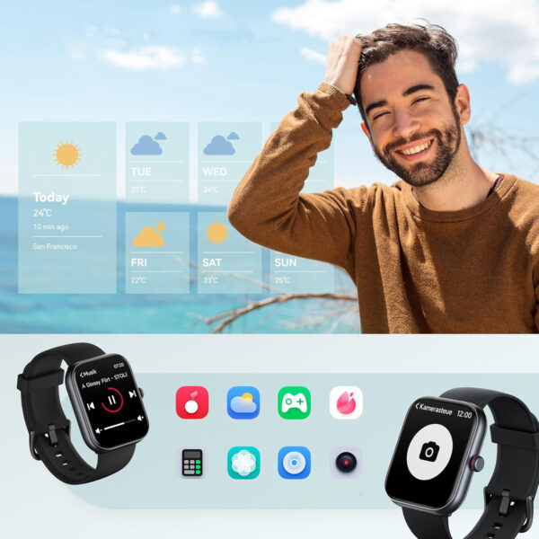Męski smartwatch Fitpolo, 1,91 cala, IP68, dla Android i iOS - obrazek 6