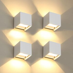 Zestaw 4 lamp LED FUPE FP-HWBD-B01 6W 3000K biały oświetlenie punktowe do wnętrz domu