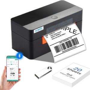 Drukarka Etykiet Vretti Bluetooth 4x6, dla małych firm, Powystawowy