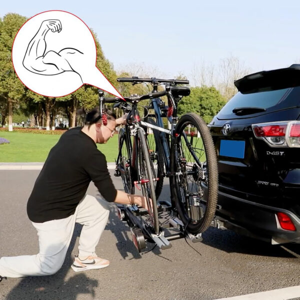 Bagażnik samochodowy na rowery CXWXC, obciążenie 60 kg uchwyt rowerowy na hak - obrazek 8