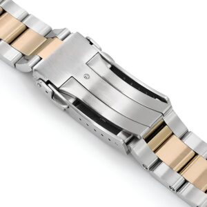 Pasek MiLTAT 22 mm złoty do zegarka Seiko SKX007 stal nierdzewna NIE ZESTAW