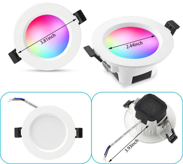 Reflektor LED SUBOSI 5W Bluetooth 230 V inteligentne oświetlenie sterowane przez aplikację mobilną - obrazek 3