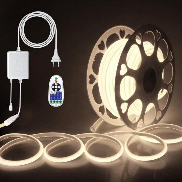 Taśma LED 4000K ALITOVE COB 20m 230V biała naturalna z pilotem IR