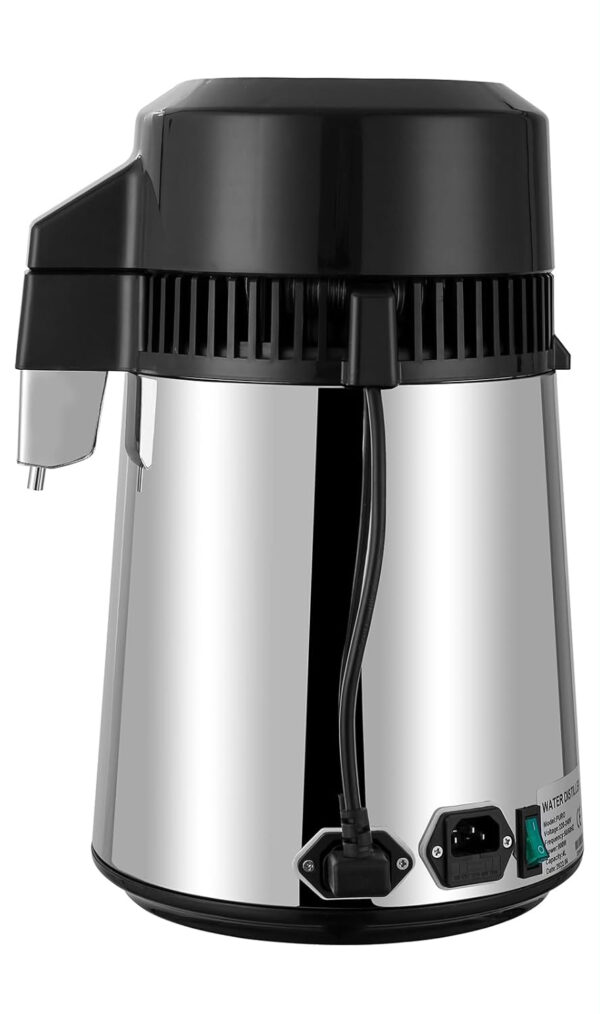 USZKODZONY/UŻYWANE Destylator wody 800W z dzbankiem szklanym, ze stali nierdzewnej filtrujący wodę - obrazek 2