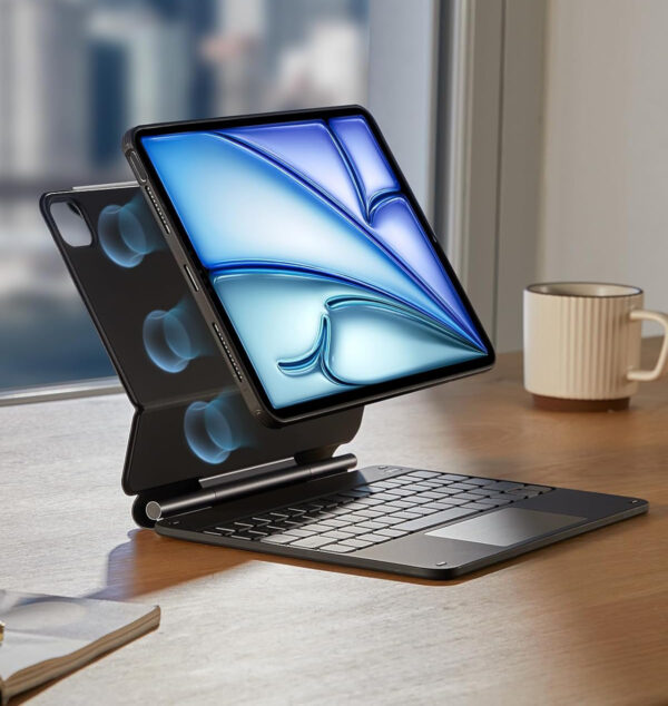 Etui z klawiaturą ESR 6B014A, QWERTZ, do iPad Air 11 cali M2 2024, antracyt - obrazek 2