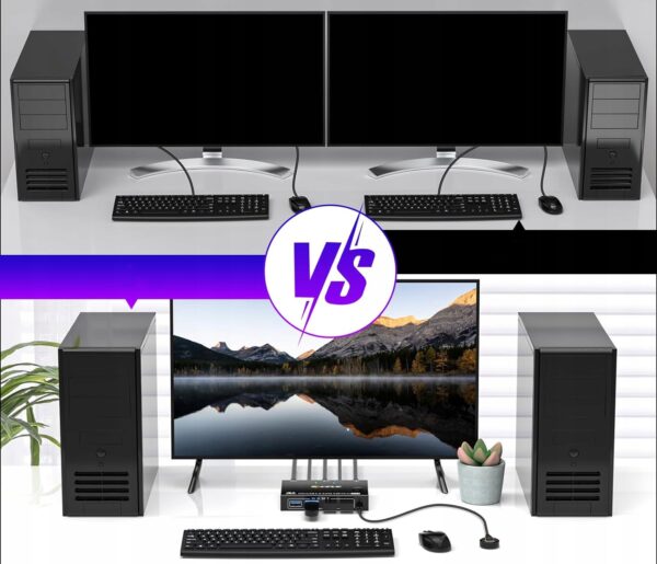 ESKEVE Przełącznik USB 3.0 KVM Displayport 8K 30 Hz 4K 120 Hz - obrazek 8