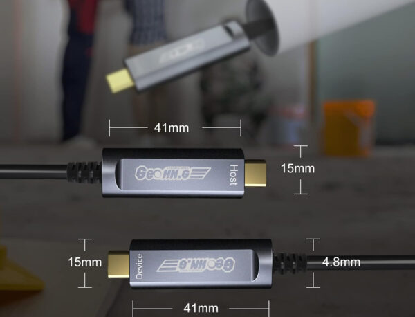 Kabel światłowodowy USB C na USB C GeoHN.G 15M, 10Gbps, USB 3.2 - obrazek 2