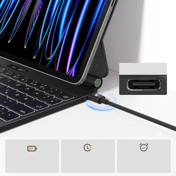 Etui z klawiaturą QWERTZ APPS2Car, Bluetooth, do iPad Pro 12.9, (6.,5.,4.) - obrazek 2
