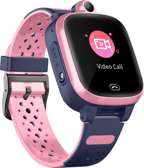 Dziecięcy smartwatch Fitonme, 4G, GPS, Bluetooth, Wi-Fi, Różowy