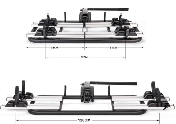 Bagażnik samochodowy na rowery CXWXC, obciążenie 60 kg uchwyt rowerowy na hak - obrazek 4