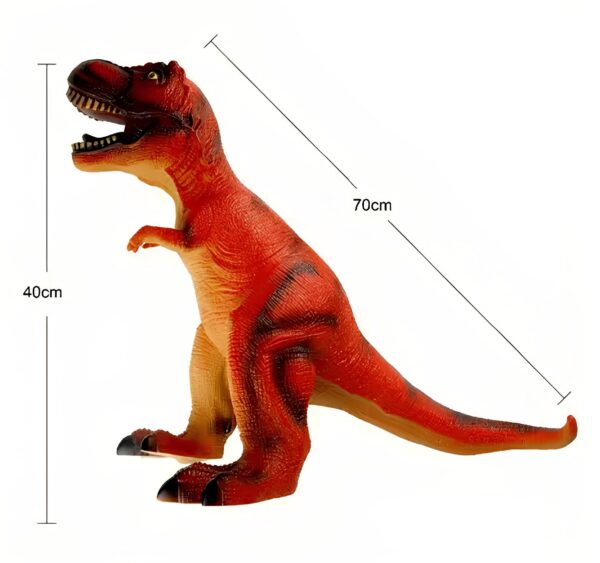 Zabawka dinozaur duża figurka TREX 650x450 mm pomarańczowa - obrazek 2