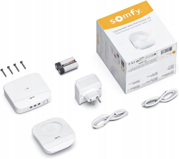 Termostat z komunikacją radiową Somfy V2, bezprzewodowy, na jeden kocioł - obrazek 2