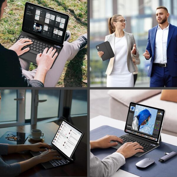 UŻYWANY Etui Nimin do iPad 10.9” 10. gen, AZERTY z podświetleniem - obrazek 4