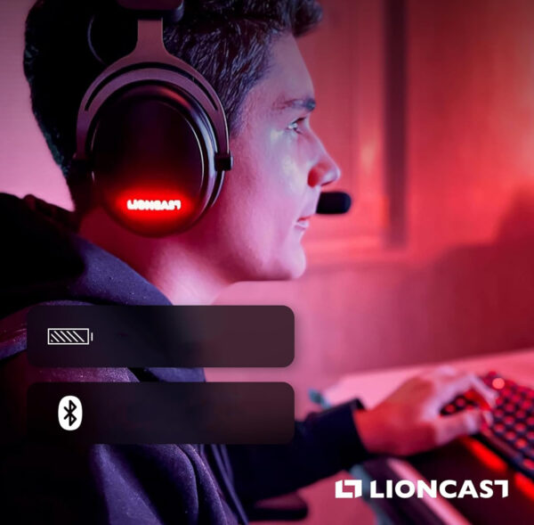 Słuchawki Lioncast LX80 bezprzewodowe 80h mikrofon gaming PS5 PC - obrazek 4