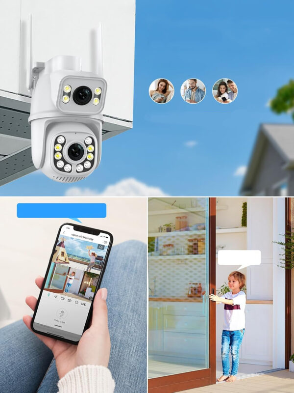 Kamera monitoringu ANBIUX, 5W, 12V, Wi-Fi, kompatybilna z Alexa, 2 szt. - obrazek 5