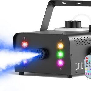 UŻYWANY Maszyna do dymu UKing 1500W LED RGB zbiornik 1L pilot 6 min grzania