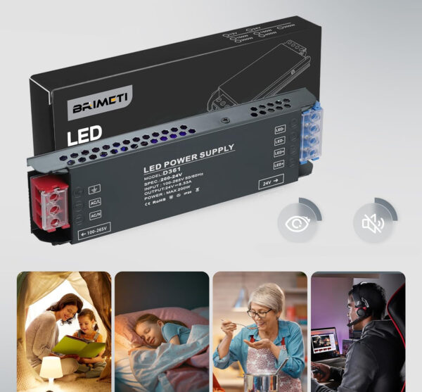 Transformator mocy 24 V, 230 V, 100 W zasilacz BRIMETI D361 do urządzeń elektronicznych - obrazek 5