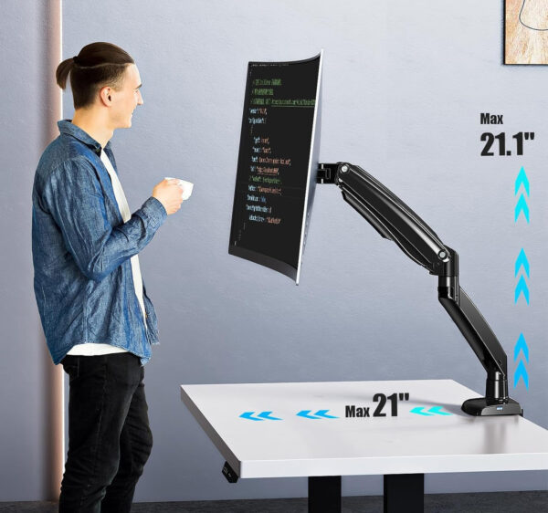 NIEKOMPLETNY Uchwyt do monitora HUANUO HNSS12 stojak na monitor max 12 kg, USB, VESA 75/100 POWYSTAWOWY - obrazek 5