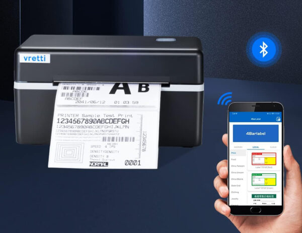 Drukarka etykiet VRETTI, Bluetooth, termiczna, do DHL i Amazon - obrazek 6