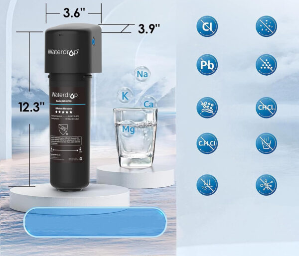 Filtr wody Waterdrop 10UB pod zlewem WD-RF10, NSF ANSI 42, 30000 litrów - obrazek 5