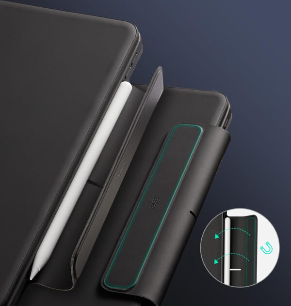Etui z klawiaturą ESR 6B014A, QWERTZ, do iPad Air 11 cali M2 2024, antracyt - obrazek 7