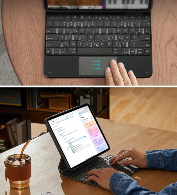 Etui z klawiaturą ESR iPad Pro 13 cali M4, Laptop, Model 6B023 QWERTZ - obrazek 7