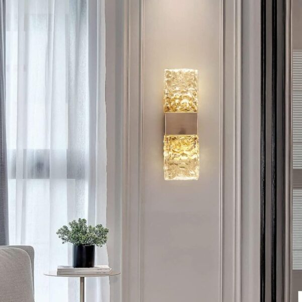 Kinkiet Sxtiger Nordic Crystal Golden LED, 3 kolory światła - obrazek 3