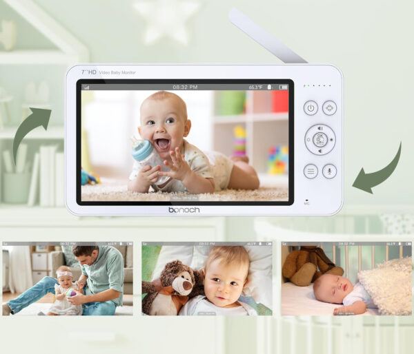 Kamera bonoch BBM01/BBM03/BBM05, Niania Elektroniczna, 720p, Zoom 4X - obrazek 2