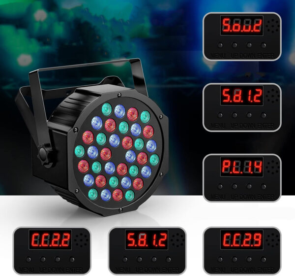 Reflektor LED U`King z pilotem, RGB, akumulator 6000 mAh, 4 szt. - obrazek 5